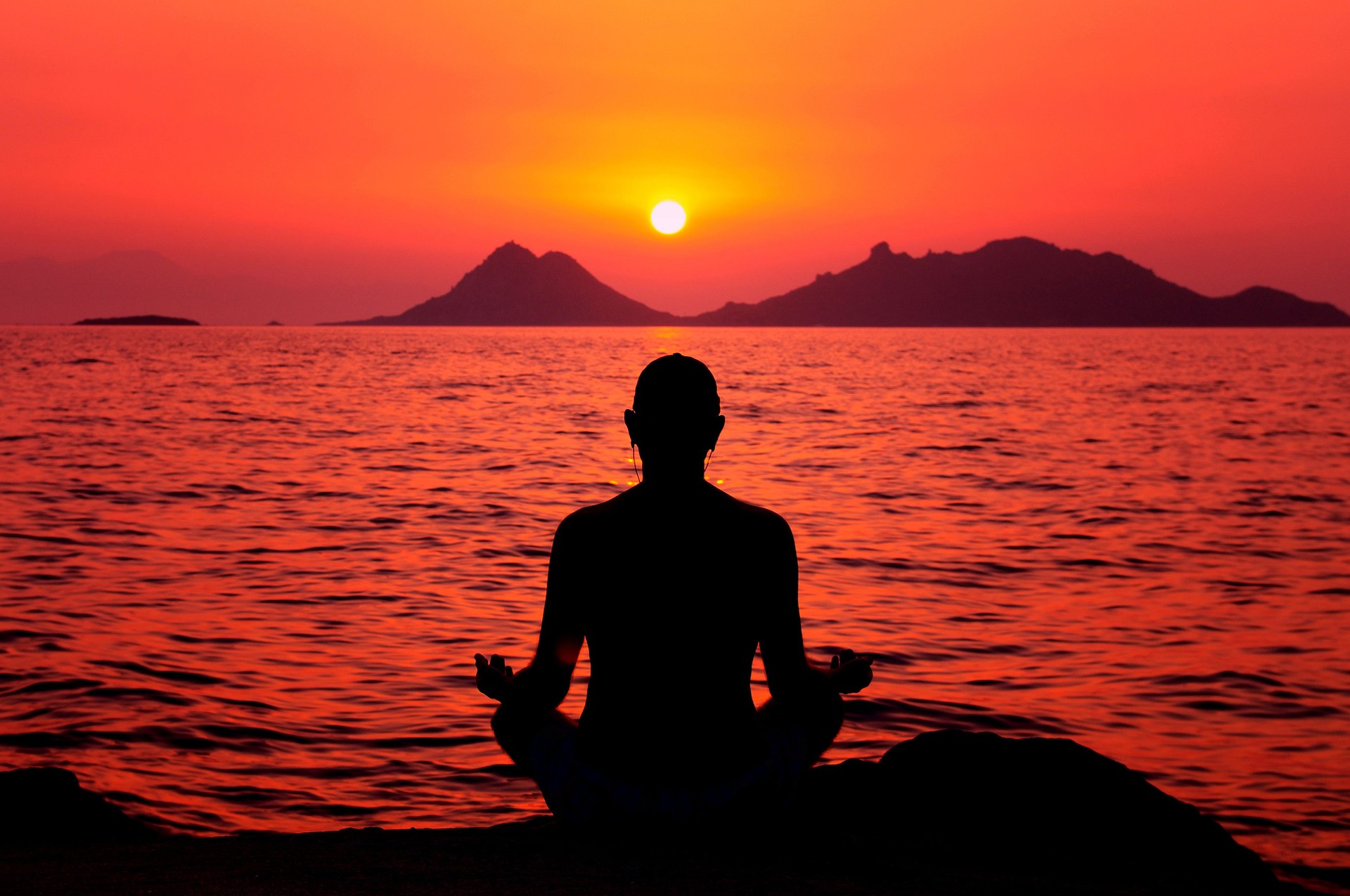 Yoga at sunset